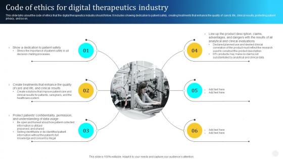 Digital Therapeutics Types Code Of Ethics For Digital Therapeutics Industry Ppt Elements