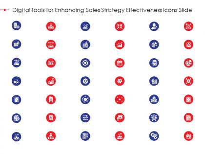 Digital tools for enhancing sales strategy effectiveness icons slide ppt template