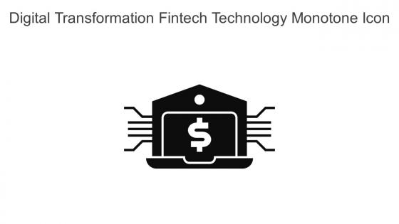 Digital Transformation Fintech Technology Monotone Icon In Powerpoint Pptx Png And Editable Eps Format