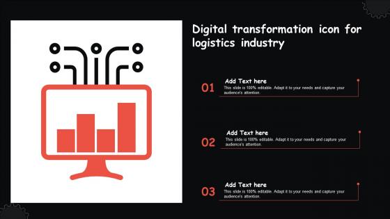Digital Transformation Icon For Logistics Industry
