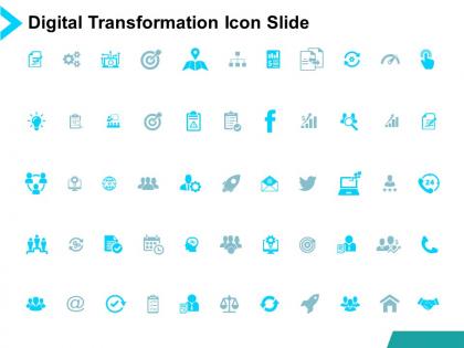 Digital transformation icon slide growth strategy powerpoint presentation slides
