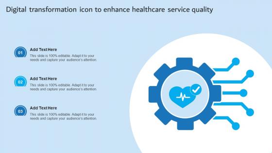 Digital Transformation Icon To Enhance Healthcare Service Quality