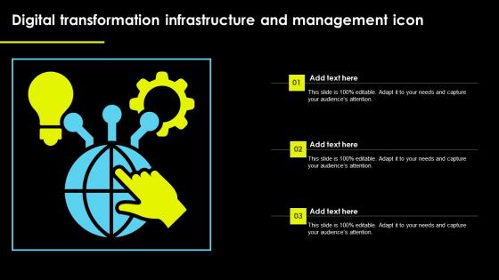 Digital Transformation Infrastructure And Management Icon