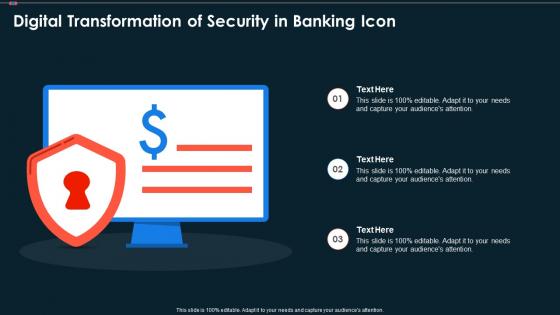Digital Transformation Of Security In Banking Icon