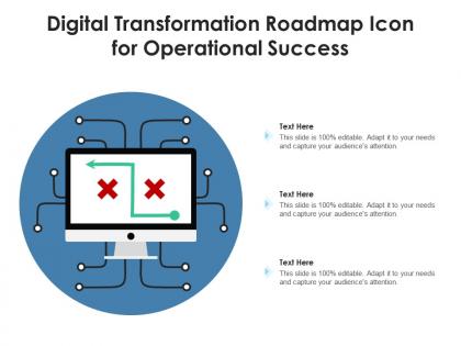 Digital transformation roadmap icon for operational success