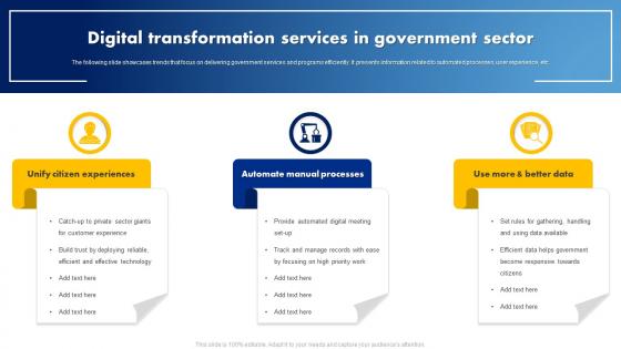 Digital Transformation Services In Government Sector