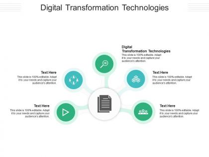 Digital transformation technologies ppt powerpoint presentation ideas cpb