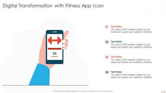 Digital Transformation With Fitness App Icon