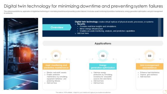 Digital Twin Technology For Minimizing Downtime And Preventing Enabling Growth Centric DT SS