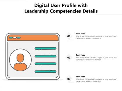 Digital user profile with leadership competencies details