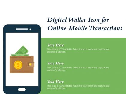 Digital wallet icon for online mobile transactions