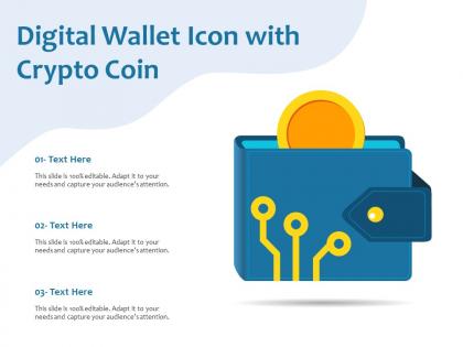Digital wallet icon with crypto coin