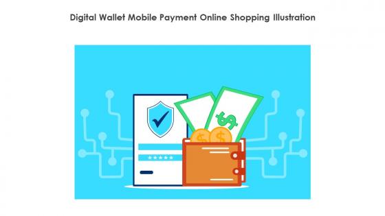Digital Wallet Mobile Payment Online Shopping Illustration