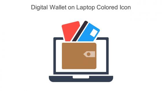 Digital Wallet On Laptop Colored Icon In Powerpoint Pptx Png And Editable Eps Format