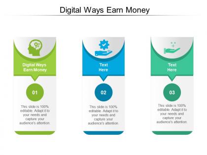 Digital ways earn money ppt powerpoint presentation file display cpb