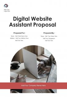 Digital website assistant proposal sample document report doc pdf ppt