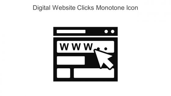 Digital Website Clicks Monotone Icon In Powerpoint Pptx Png And Editable Eps Format