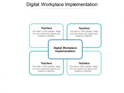 Digital workplace implementation ppt powerpoint presentation summary portrait cpb
