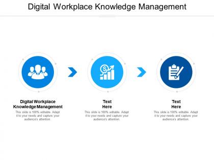 Digital workplace knowledge management ppt powerpoint presentation pictures themes cpb