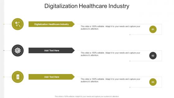 Digitalization Healthcare Industry In Powerpoint And Google Slides Cpb