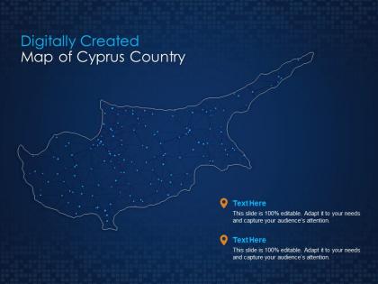 Digitally created map of cyprus country