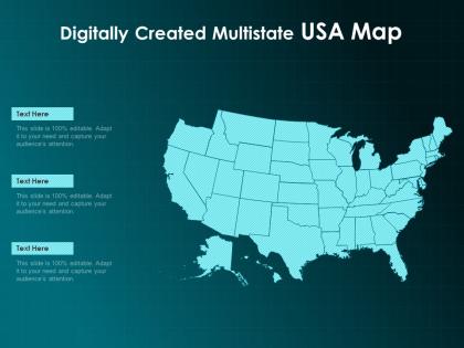 Digitally created multistate usa map