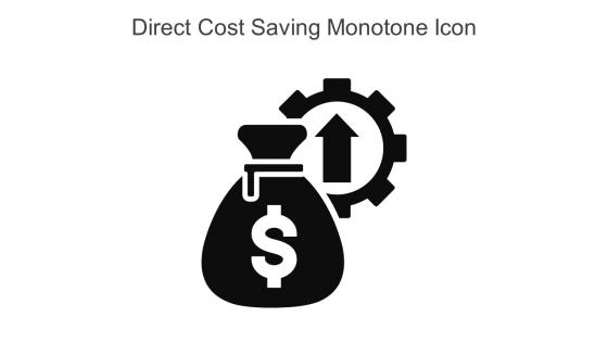 Direct Cost Saving Monotone Icon In Powerpoint Pptx Png And Editable Eps Format