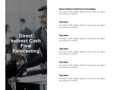 Direct indirect cash flow forecasting ppt powerpoint presentation ideas deck cpb
