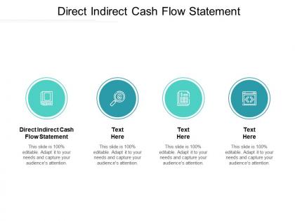 Direct indirect cash flow statement ppt powerpoint presentation infographics mockup cpb