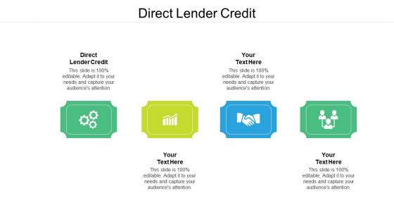 Direct lender credit ppt powerpoint presentation portfolio show cpb