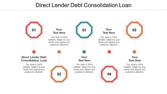 Direct lender debt consolidation loan ppt powerpoint presentation model icons cpb