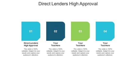 Direct lenders high approval ppt powerpoint presentation portfolio deck cpb