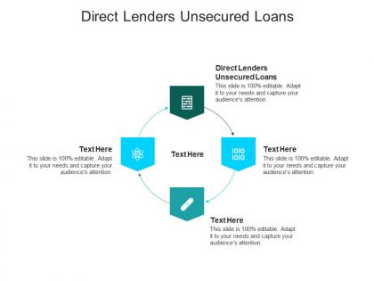 Direct lenders unsecured loans ppt powerpoint presentation inspiration graphics cpb