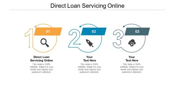 Direct loan servicing online ppt powerpoint presentation ideas visuals cpb