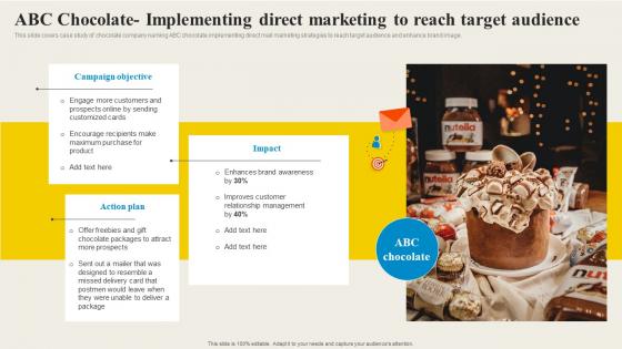Direct Mail Marketing Abc Chocolate Implementing Direct Marketing To Reach Target Audience
