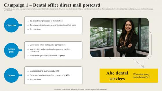Direct Mail Marketing Campaign 1 Dental Office Direct Mail Postcard