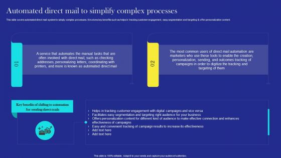 Direct Mail Marketing Strategies Automated Direct Mail To Simplify Complex Processes