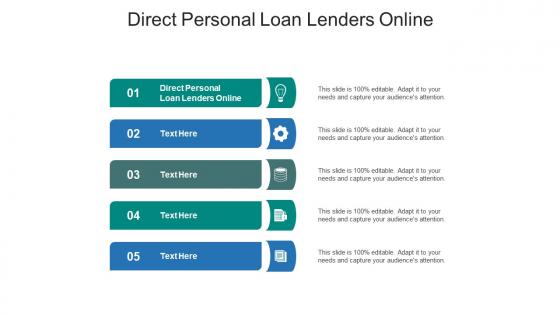 Direct personal loan lenders online ppt powerpoint presentation pictures slides cpb