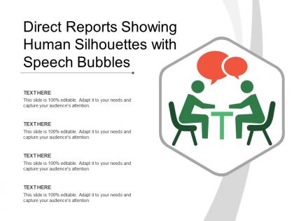 Direct reports showing human silhouettes with speech bubbles