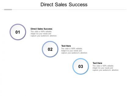Direct sales success ppt powerpoint presentation inspiration ideas cpb