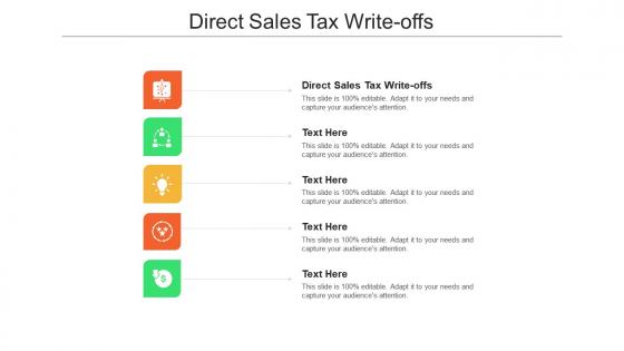 Direct sales tax write offs ppt powerpoint presentation slides layout ideas cpb