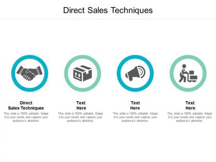 Direct sales techniques ppt powerpoint presentation pictures shapes cpb