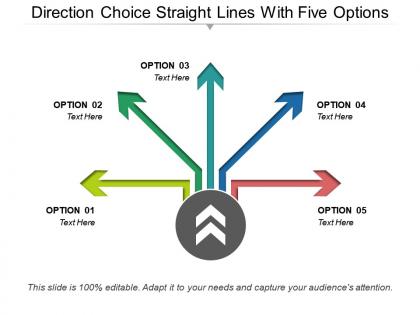 Direction choice straight lines with five options