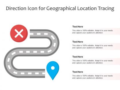 Direction icon for geographical location tracing