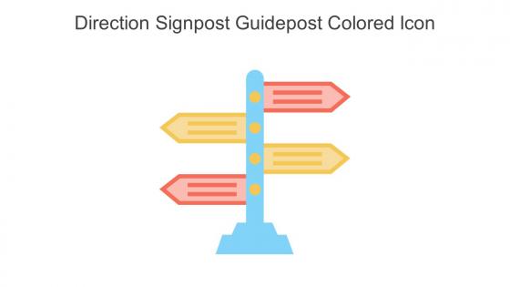 Direction Signpost Guidepost Colored Icon In Powerpoint Pptx Png And Editable Eps Format