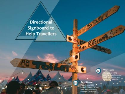 Directional signboard to help travellers