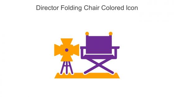 Director Folding Chair Colored Icon In Powerpoint Pptx Png And Editable Eps Format