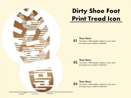 Dirty shoe foot print tread icon