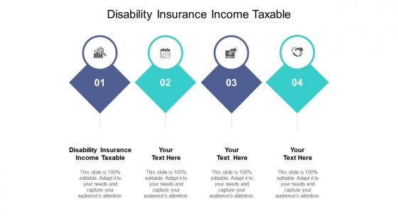Disability insurance income taxable ppt powerpoint presentation pictures demonstration cpb