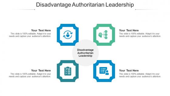 Disadvantage Authoritarian Leadership Ppt Powerpoint Presentation Styles Themes Cpb